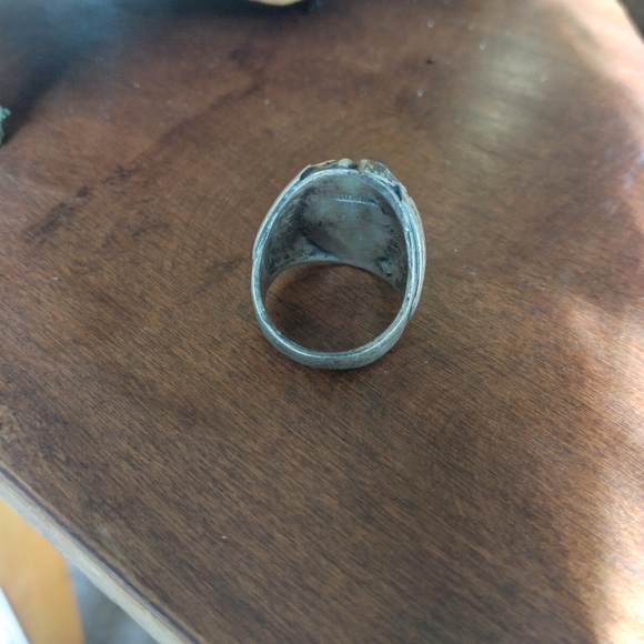 Navajo Turquoise Sterling Silver Ring - Picture 2 of 5